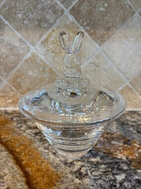 Steuben Glass Ram’s Head Crystal Covered Candy Dish